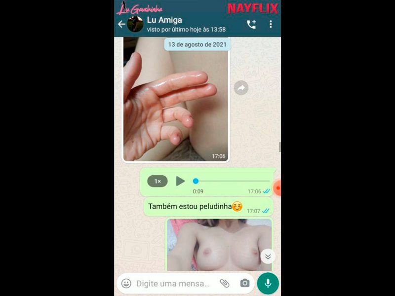 Minha conversa no whats com a lu gauchinha